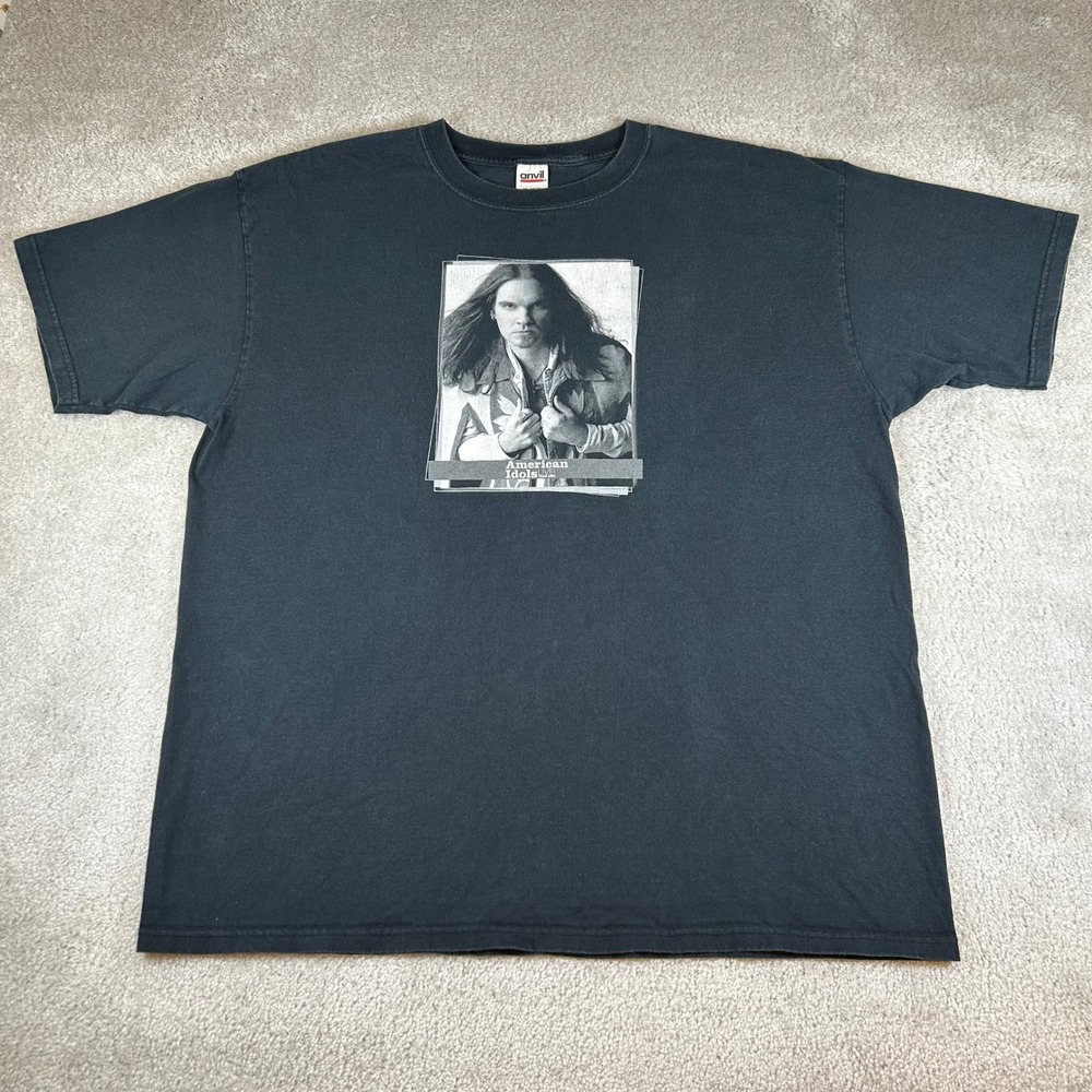 Anvil American Idols Live Tour 2006 T-Shirt Mens 2XL Black Bo Bice Graphic Tee